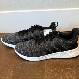 Adidas Men's Black and White Sneakers